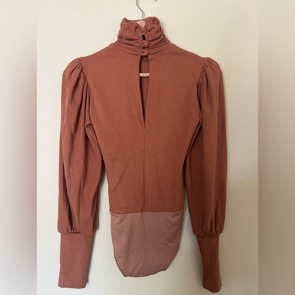 Rachel Pally Luxe Rib Eloise Bodysuit in Brass XS NWOT - Picture 12 of 12